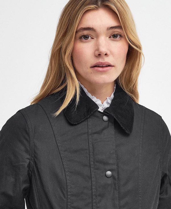 Barbour Belsay Wax Jacket μαυρα | BABO89224