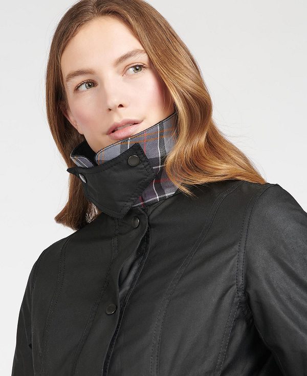 Barbour Belsay Wax Jacket μαυρα | BABO89224
