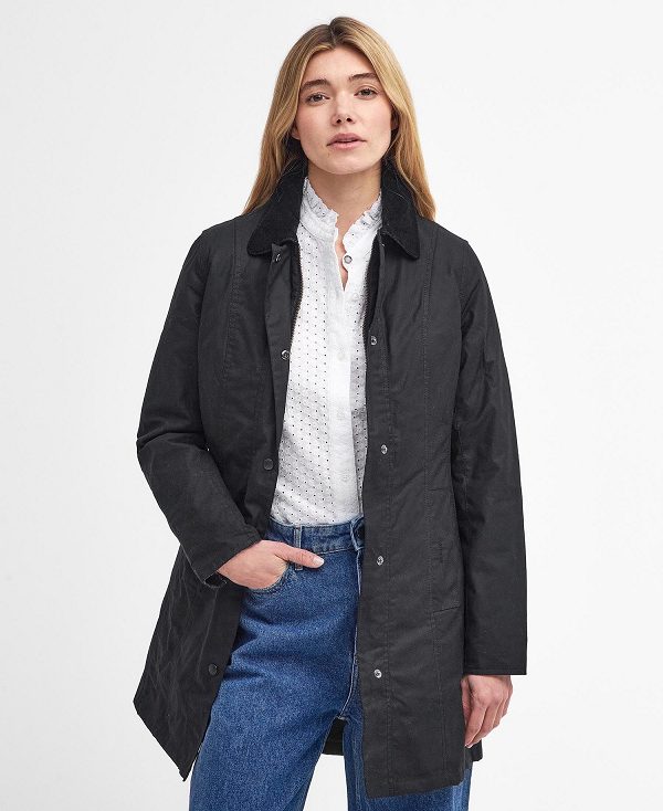 Barbour Belsay Wax Jacket μαυρα | BABO89224