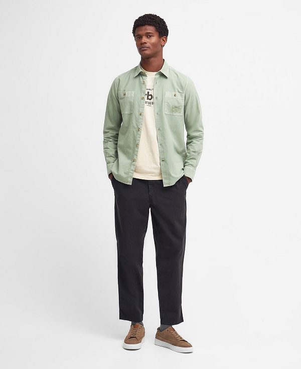Barbour Bentham Long-sleeved Shirt πρασινο | BABO87683