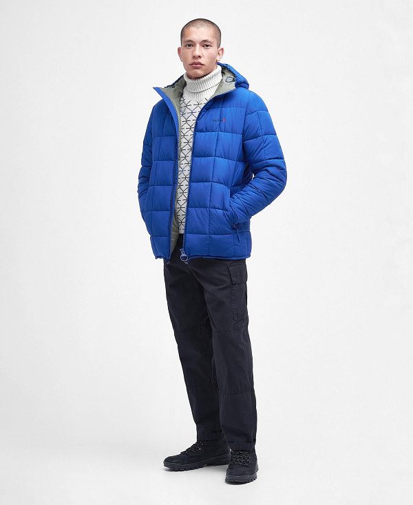 Barbour Benton Quilted Jacket ανοιχτο μπλε | BABO87320