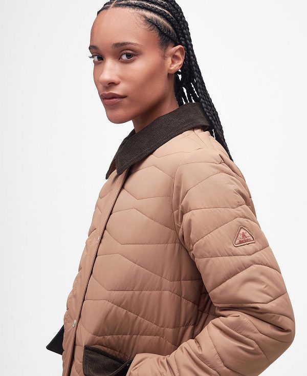 Barbour Berryman Quilted Jacket καφε | BABO89285