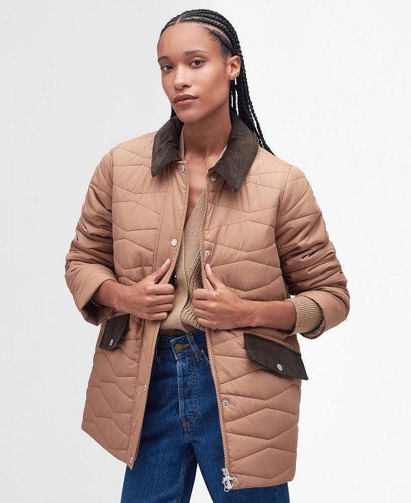 Barbour Berryman Quilted Jacket καφε | BABO89285