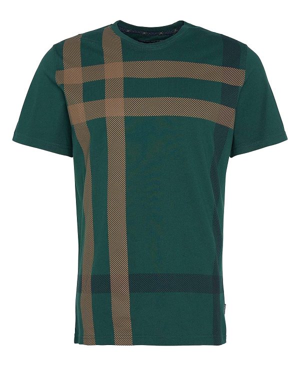 Barbour Blaine Tartan T-shirt πρασινο | BABO88399