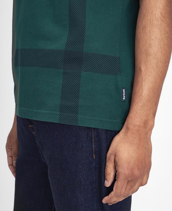 Barbour Blaine Tartan T-shirt πρασινο | BABO88399