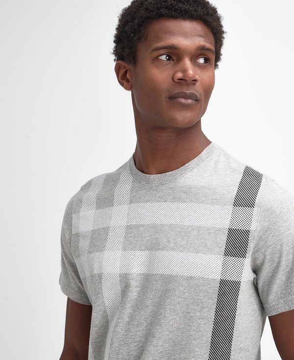 Barbour Blaine Tartan T-shirt γκρι | BABO88402