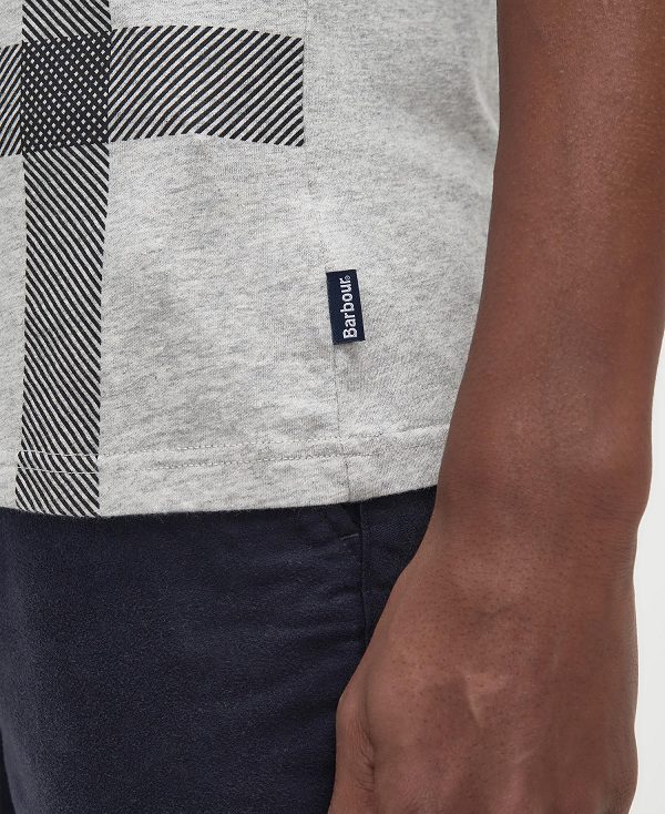 Barbour Blaine Tartan T-shirt γκρι | BABO88402
