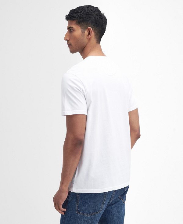 Barbour Blaine Tartan T-shirt ασπρα | BABO88415