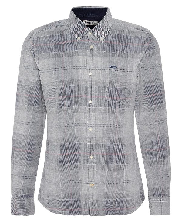 Barbour Blair Tailored Long-sleeved Shirt μπλε | BABO87822