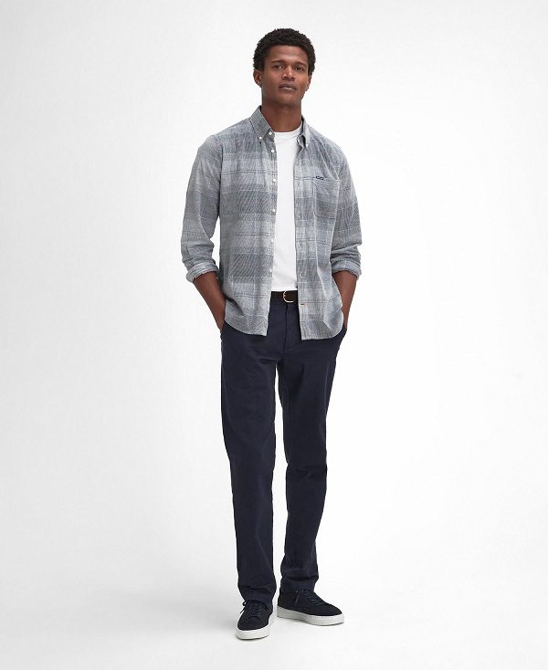 Barbour Blair Tailored Long-sleeved Shirt μπλε | BABO87822