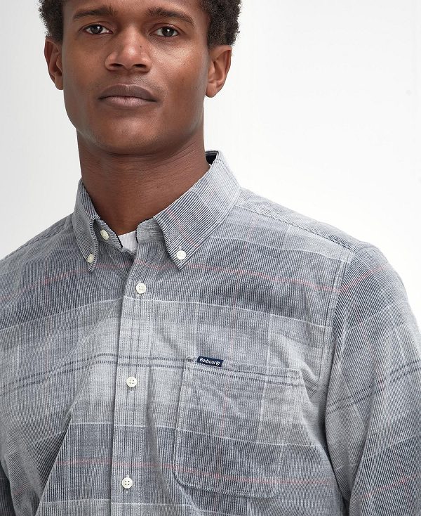 Barbour Blair Tailored Long-sleeved Shirt μπλε | BABO87822