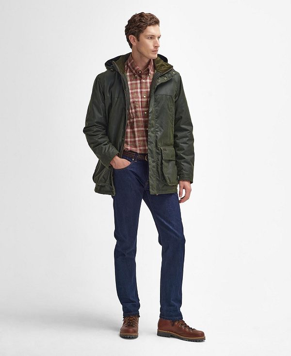 Barbour Bleaberry Waxed Jacket Ελιά | BABO87269