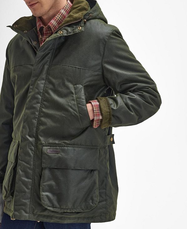 Barbour Bleaberry Waxed Jacket Ελιά | BABO87269