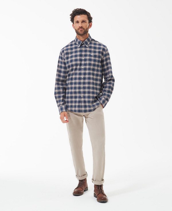 Barbour Bowburn Regular Fit Shirt σκουρο μπλε | BABO87896