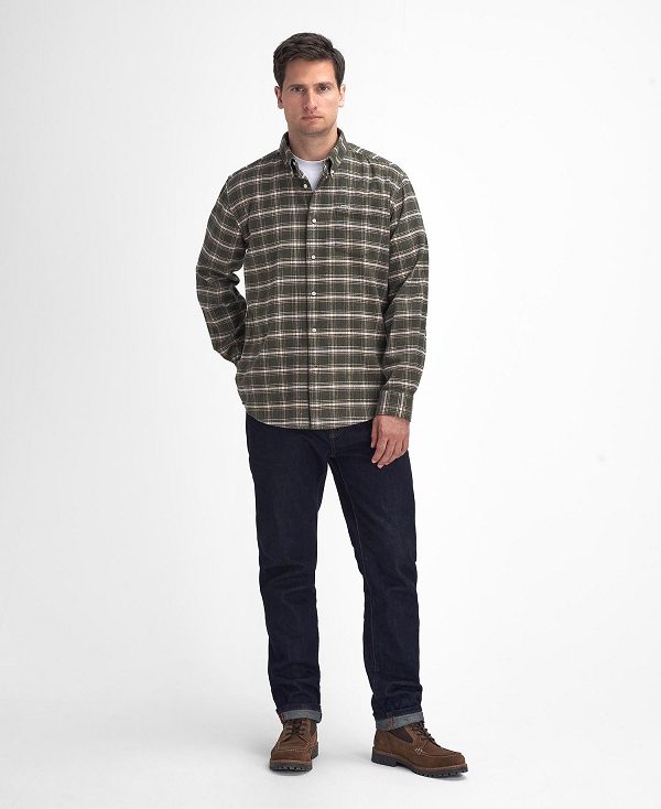 Barbour Bowburn Regular Long-sleeved Shirt πρασινο | BABO87895