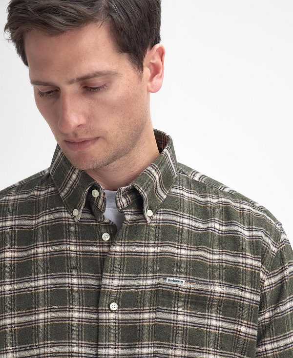 Barbour Bowburn Regular Long-sleeved Shirt πρασινο | BABO87895