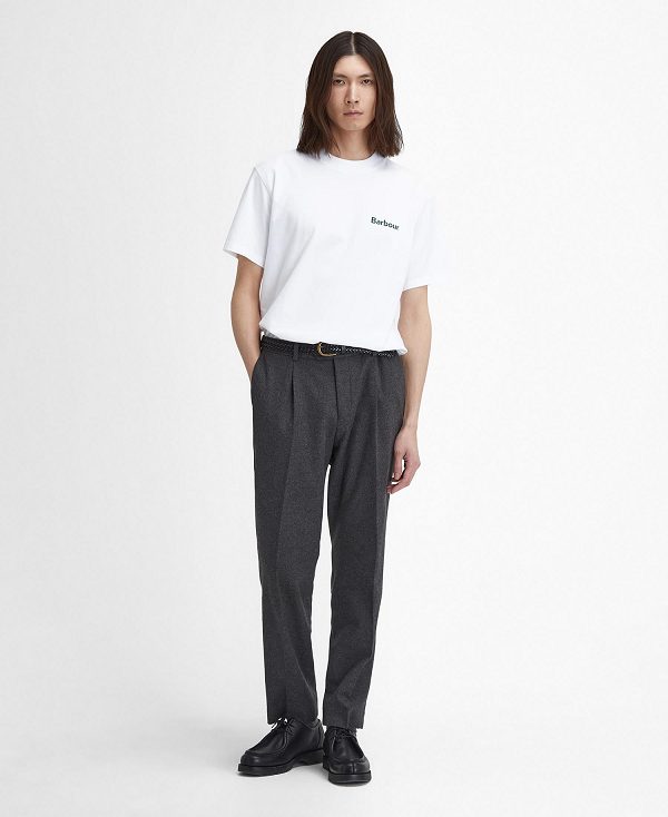 Barbour Bowery Oversized Graphic T-shirt ασπρα | BABO88386