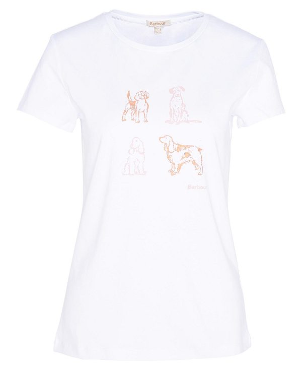 Barbour Bowland T-shirt ασπρα | BABO89549