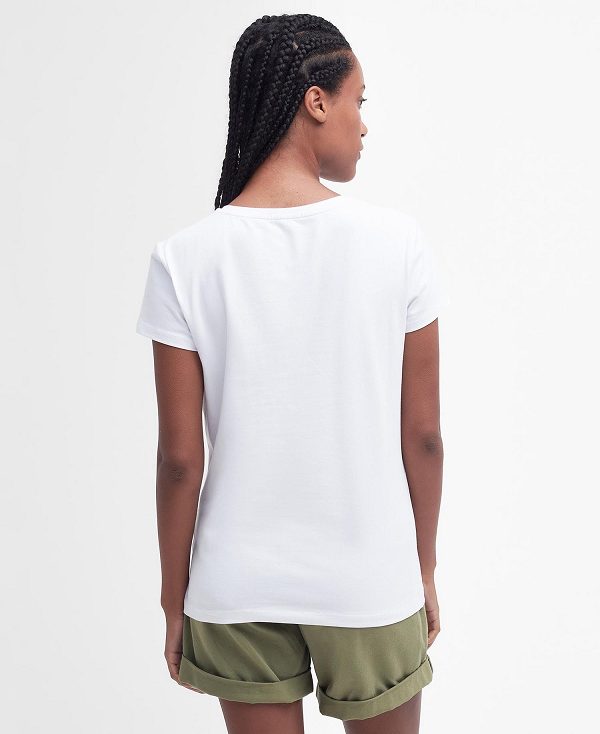 Barbour Bowland T-shirt ασπρα | BABO89549