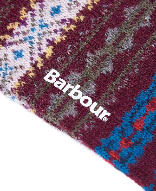 Barbour Boyd Socks μπορντο | BABO89149