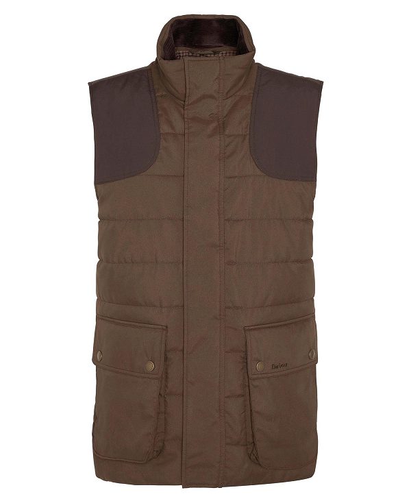 Barbour Bradford Tattersall Gilet σκούρο καφε | BABO87573