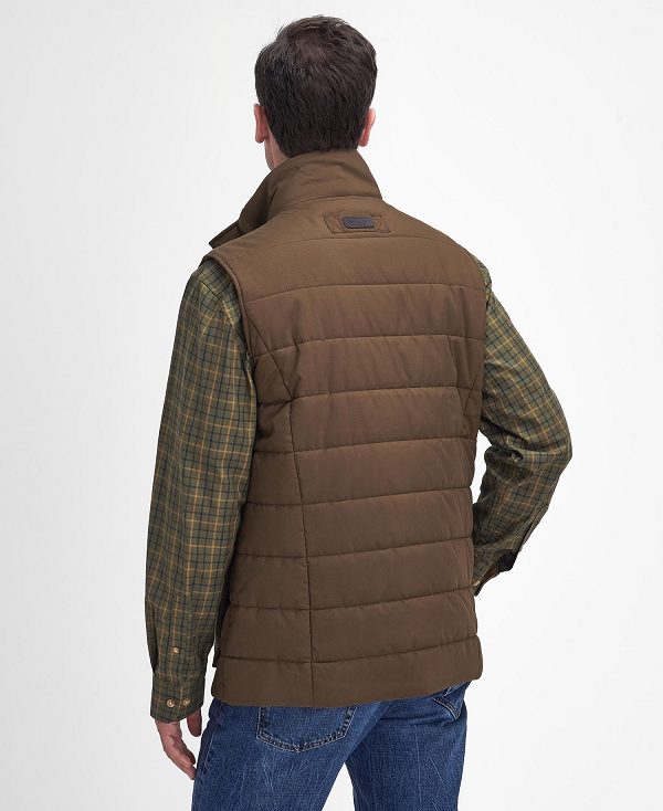 Barbour Bradford Tattersall Gilet σκούρο καφε | BABO87573