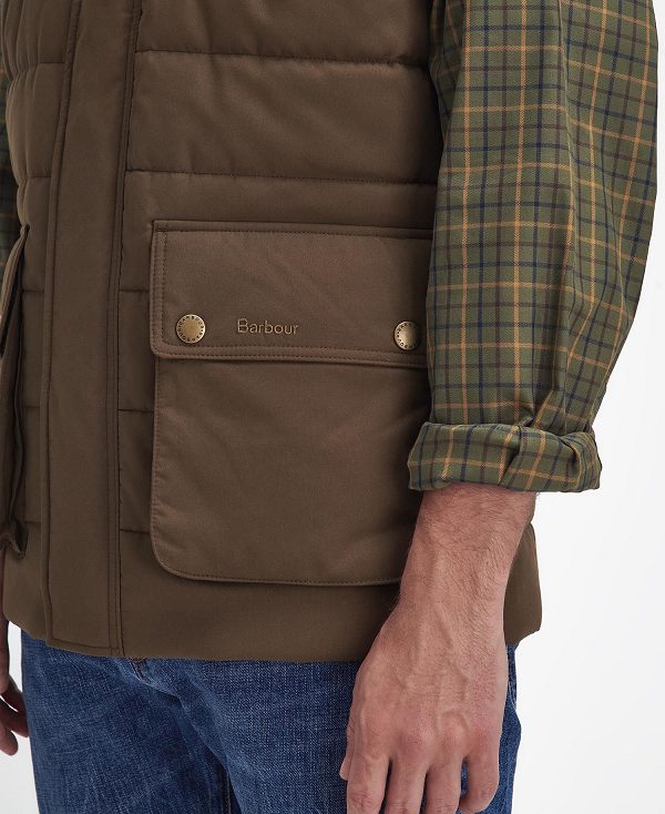 Barbour Bradford Tattersall Gilet σκούρο καφε | BABO87573