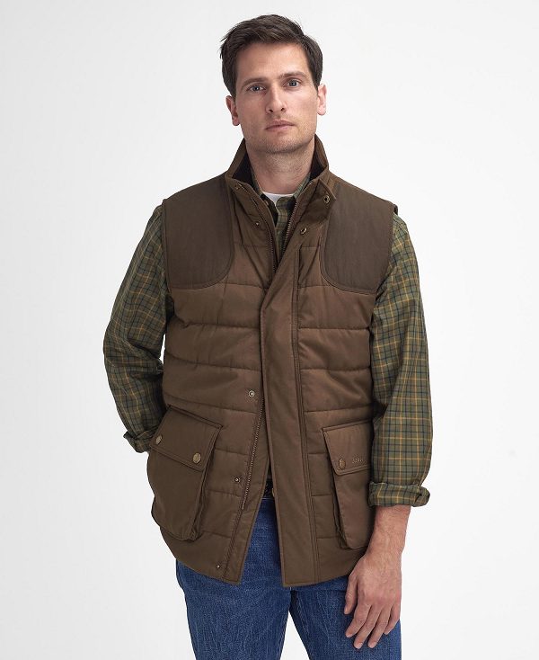 Barbour Bradford Tattersall Gilet σκούρο καφε | BABO87573