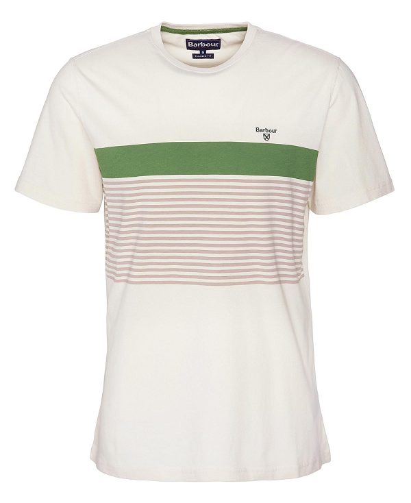 Barbour Braeside Striped T-shirt Μπεζ | BABO88346