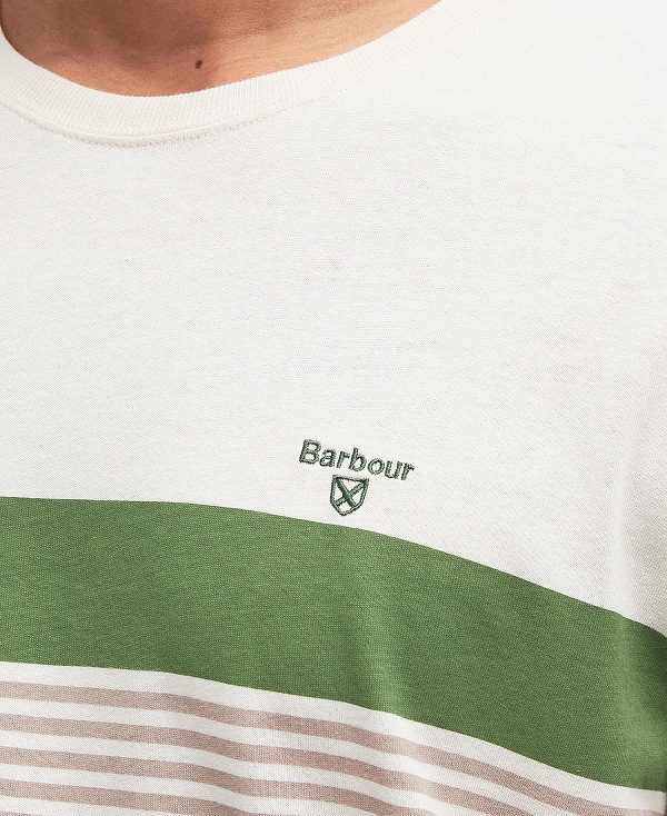Barbour Braeside Striped T-shirt Μπεζ | BABO88346