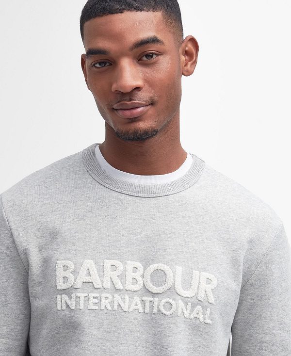 Barbour Brockley Logo Sweatshirt γκρι | BABO88459
