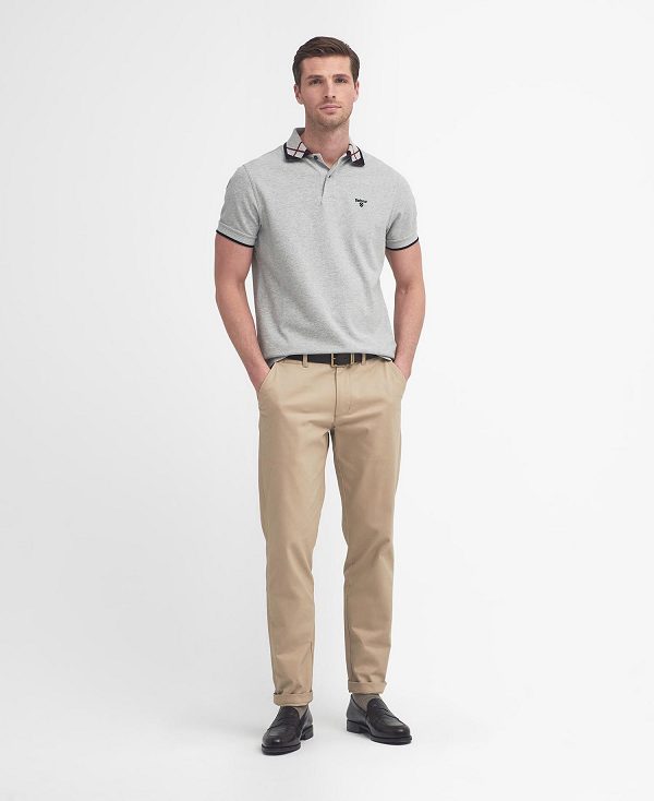 Barbour Brodie Short-sleeved Polo Shirt γκρι | BABO88250