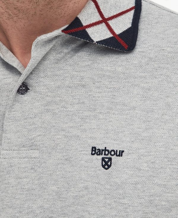 Barbour Brodie Short-sleeved Polo Shirt γκρι | BABO88250