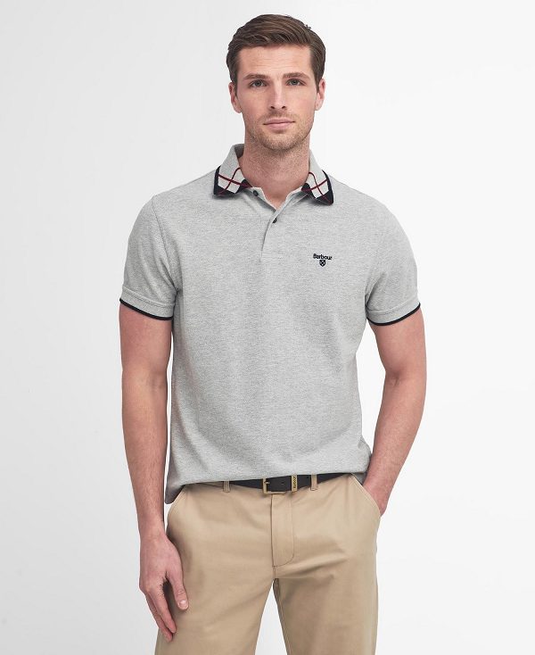 Barbour Brodie Short-sleeved Polo Shirt γκρι | BABO88250