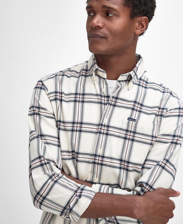 Barbour Bromley Tailored Long Sleeved Shirt ασπρα | BABO87812