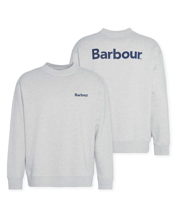 Barbour Brushed Nicholas Oversized Crew Neck Jumper γκρι | BABO88625