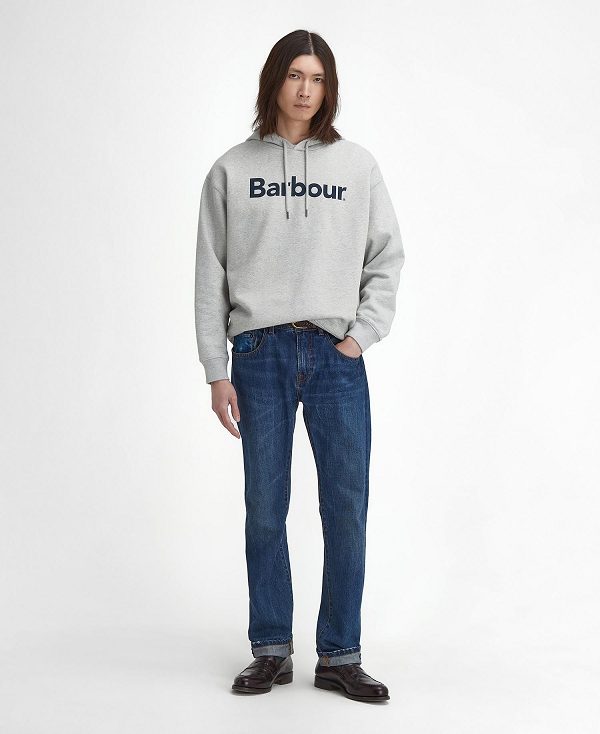 Barbour Brushed Nicholas Oversized Hoodie γκρι | BABO88622