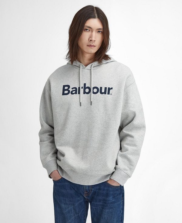 Barbour Brushed Nicholas Oversized Hoodie γκρι | BABO88622
