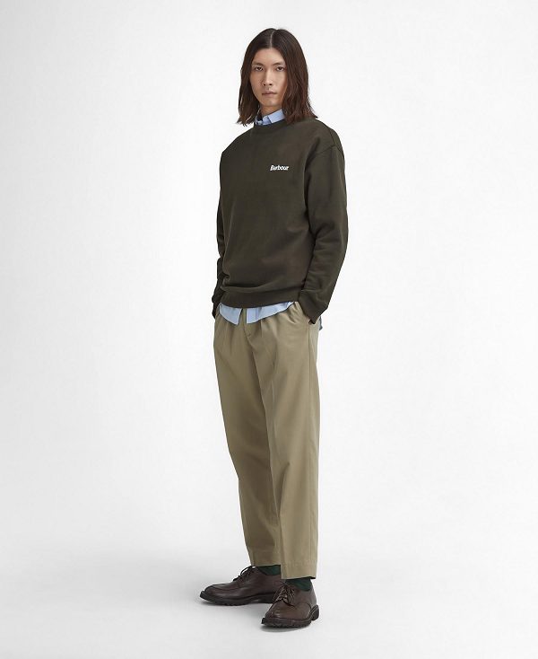 Barbour Brushed Nicholas Oversized Sweatshirt πρασινο | BABO88626