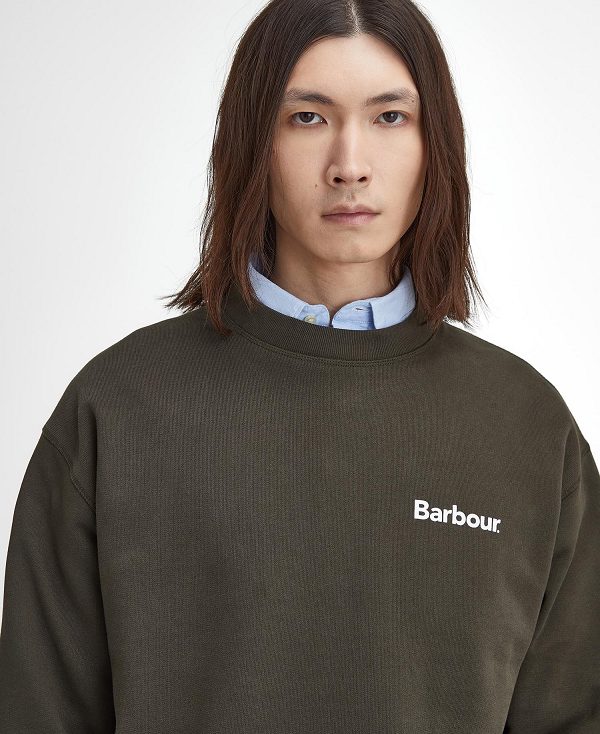 Barbour Brushed Nicholas Oversized Sweatshirt πρασινο | BABO88626