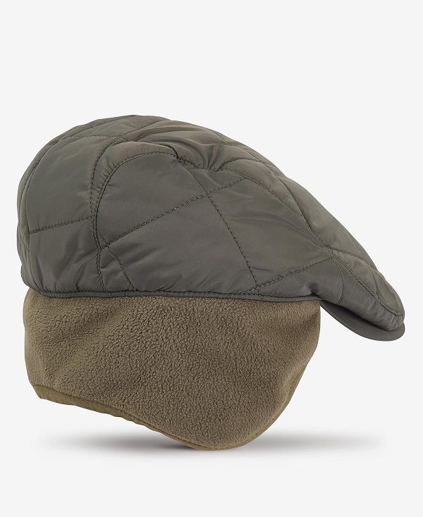 Barbour Burford Flat Cap Ελιά | BABO89008