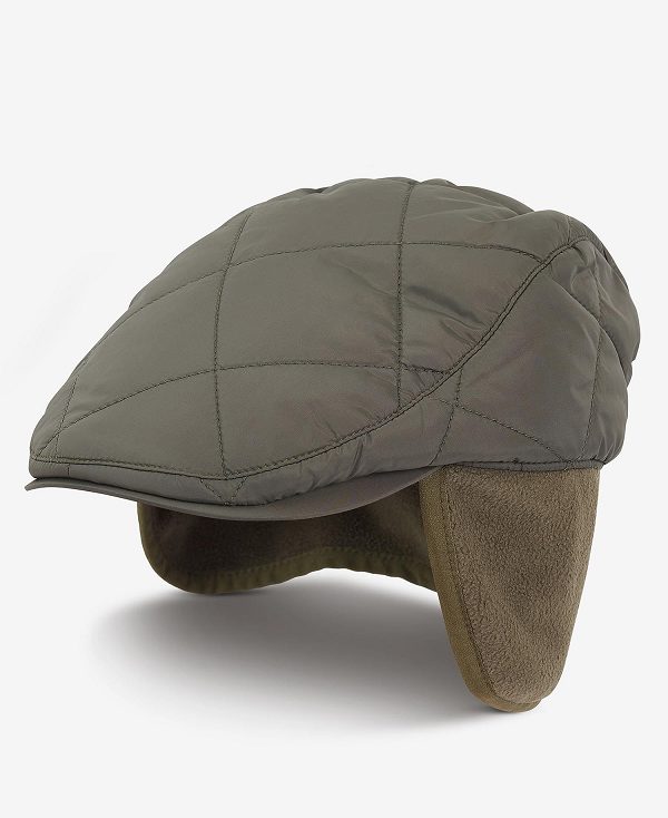 Barbour Burford Flat Cap Ελιά | BABO89008
