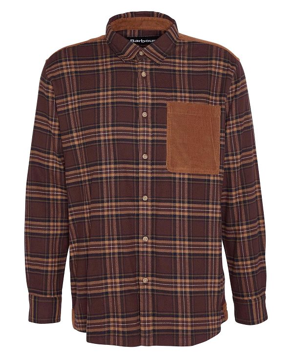 Barbour Burlington Oversized Long-sleeved Cord Shirt Μπεζ | BABO87943
