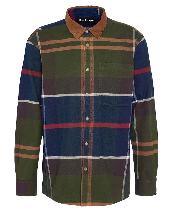 Barbour Bushlane Oversized Long-sleeved Tartan Shirt Πολύχρωμο | BABO87938