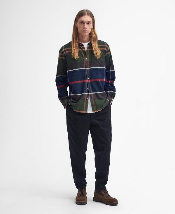 Barbour Bushlane Oversized Long-sleeved Tartan Shirt Πολύχρωμο | BABO87938
