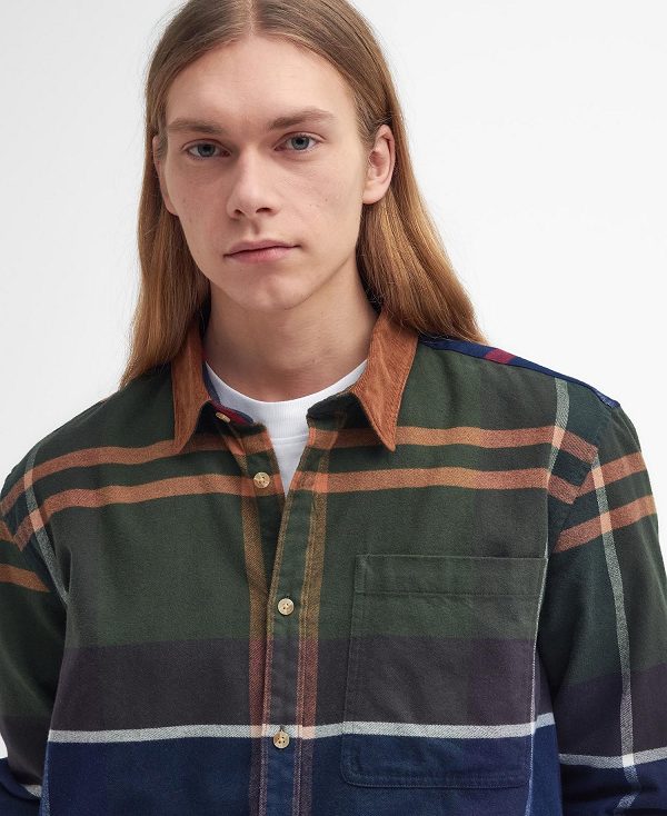 Barbour Bushlane Oversized Long-sleeved Tartan Shirt Πολύχρωμο | BABO87938