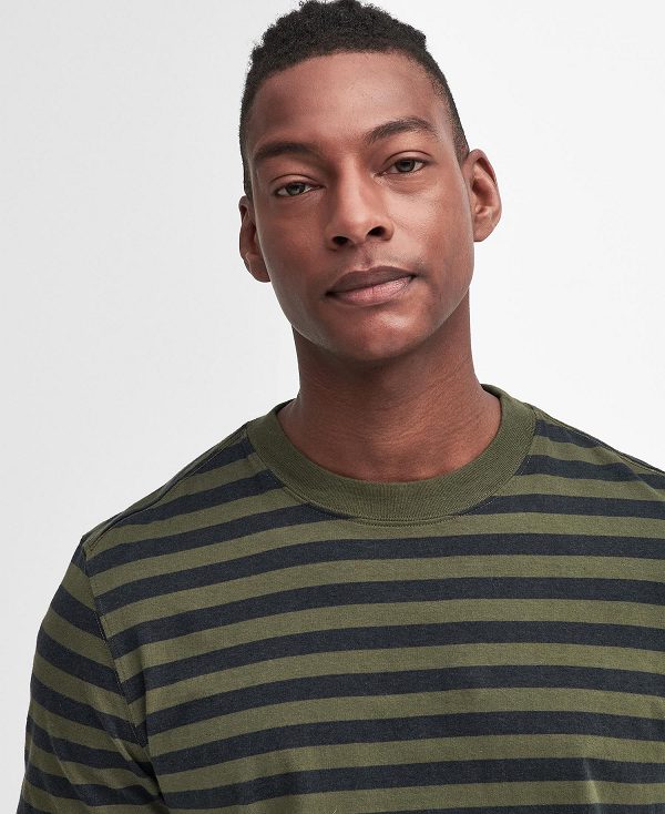 Barbour Caddick Striped T-shirt πρασινο | BABO88391