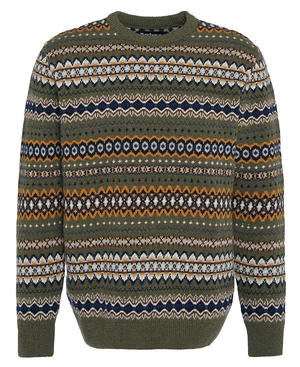 Barbour Case Fair Isle Jumper πρασινο | BABO88531