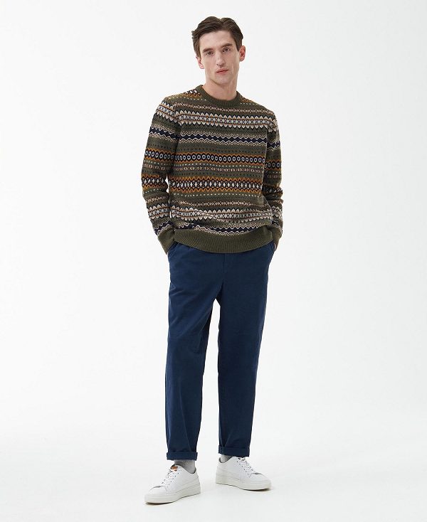 Barbour Case Fair Isle Jumper πρασινο | BABO88531