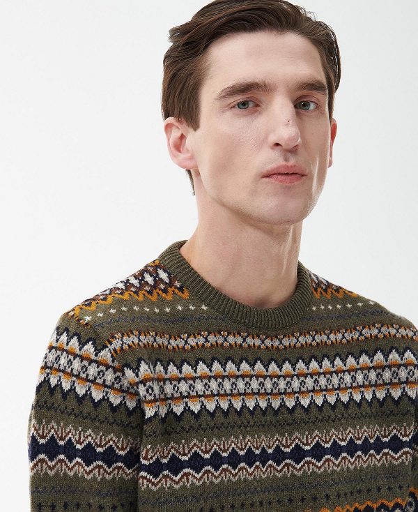 Barbour Case Fair Isle Jumper πρασινο | BABO88531